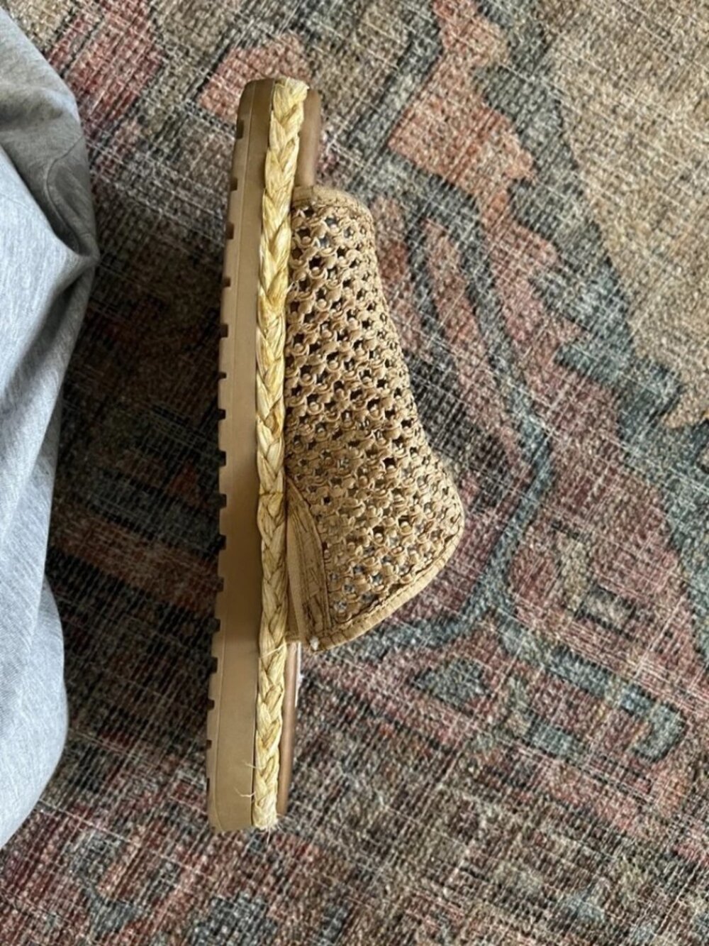 Baretraps jute slides for women size 9 Boho Vacation Neutral Natural Weekend